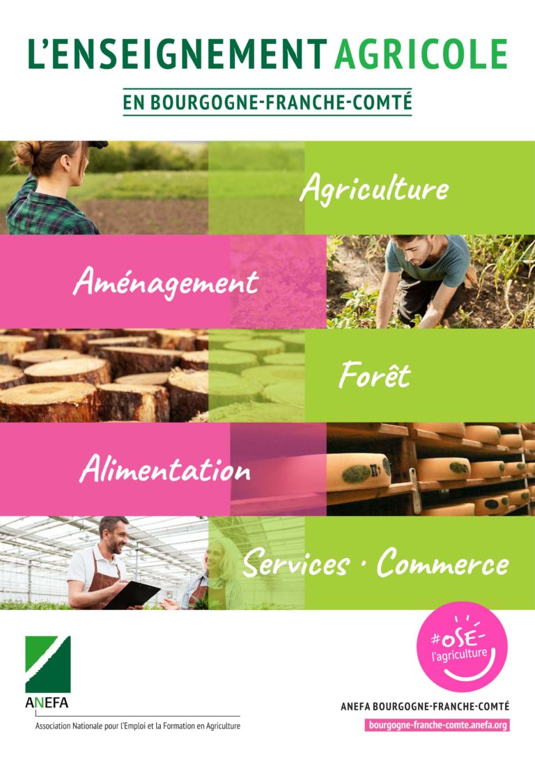 Plaquette des formations de l’enseignement agricole de Bourgogne-Franche-Comté